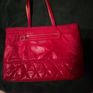 Coach Vibrant Red Quilted Tote